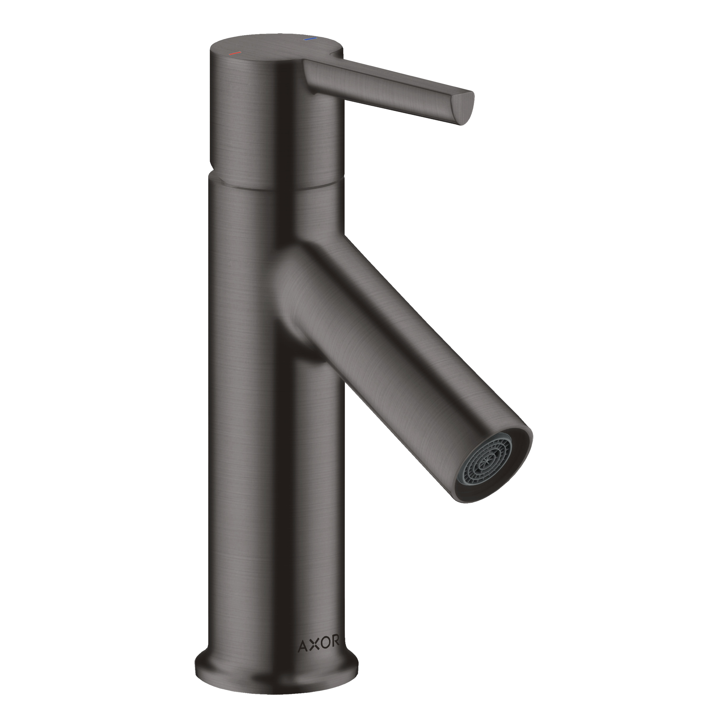 AXOR Starck Single Lever Handle Basin Mixer Faucet 80 with Pop-Up Waste Set from Brandt in Brushed Black Chrome finish