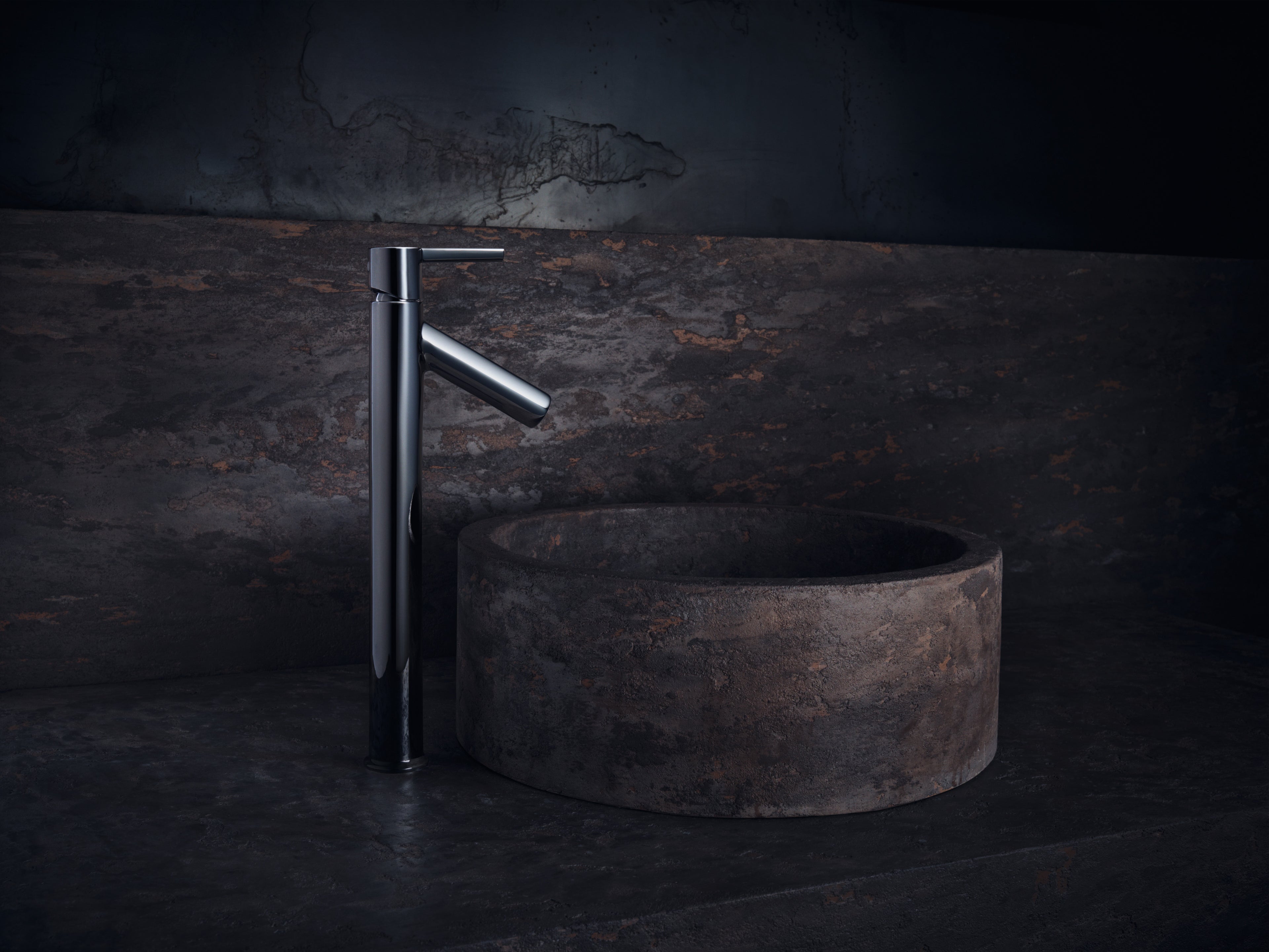 AXOR Starck Single Lever Handle Basin Mixer Faucet 250 with Open Waste Set from Brandt in Chrome finish
