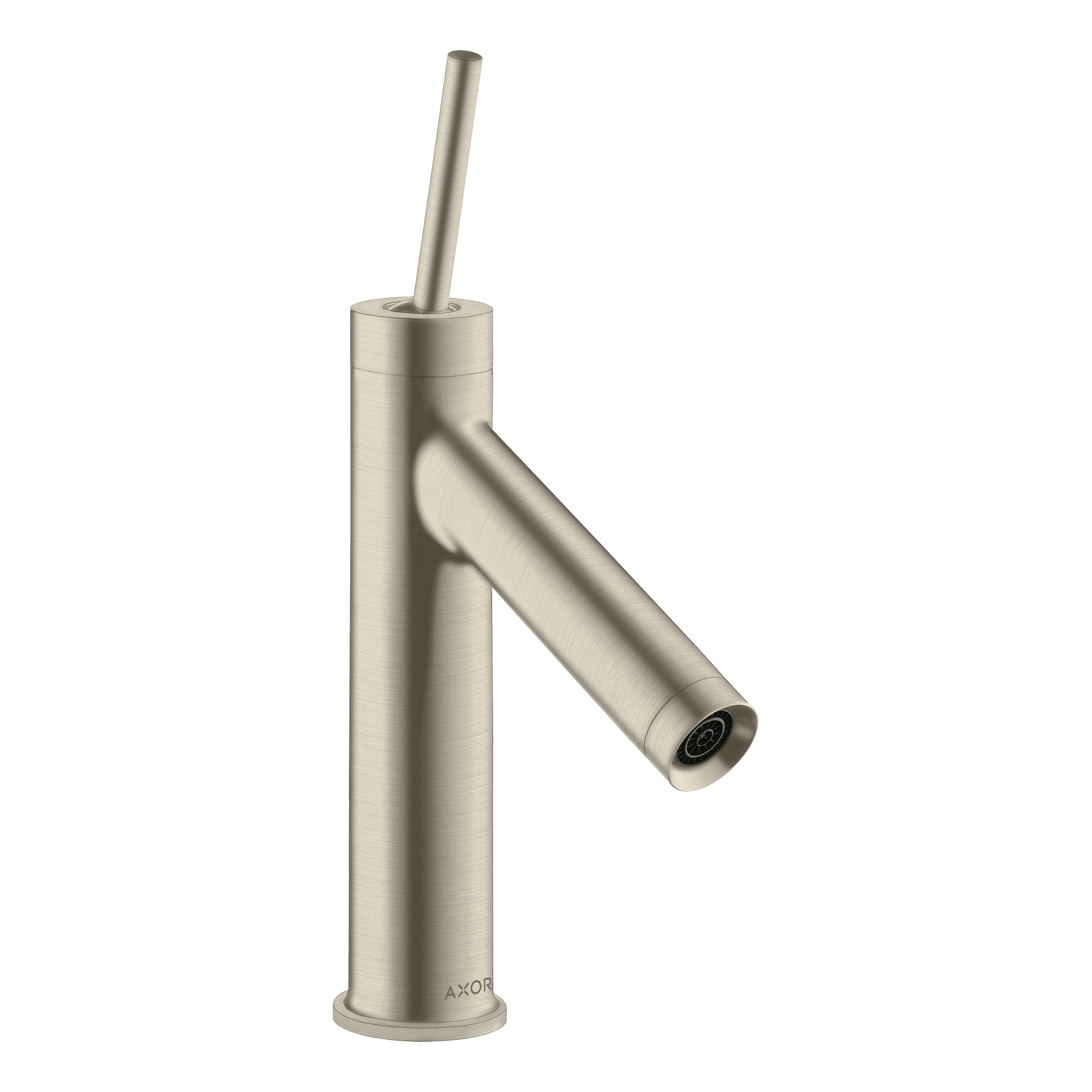AXOR Starck Single Pin Handle Basin Mixer Faucet 90 with Open Waste Set from Brandt in Brushed Nickel finish