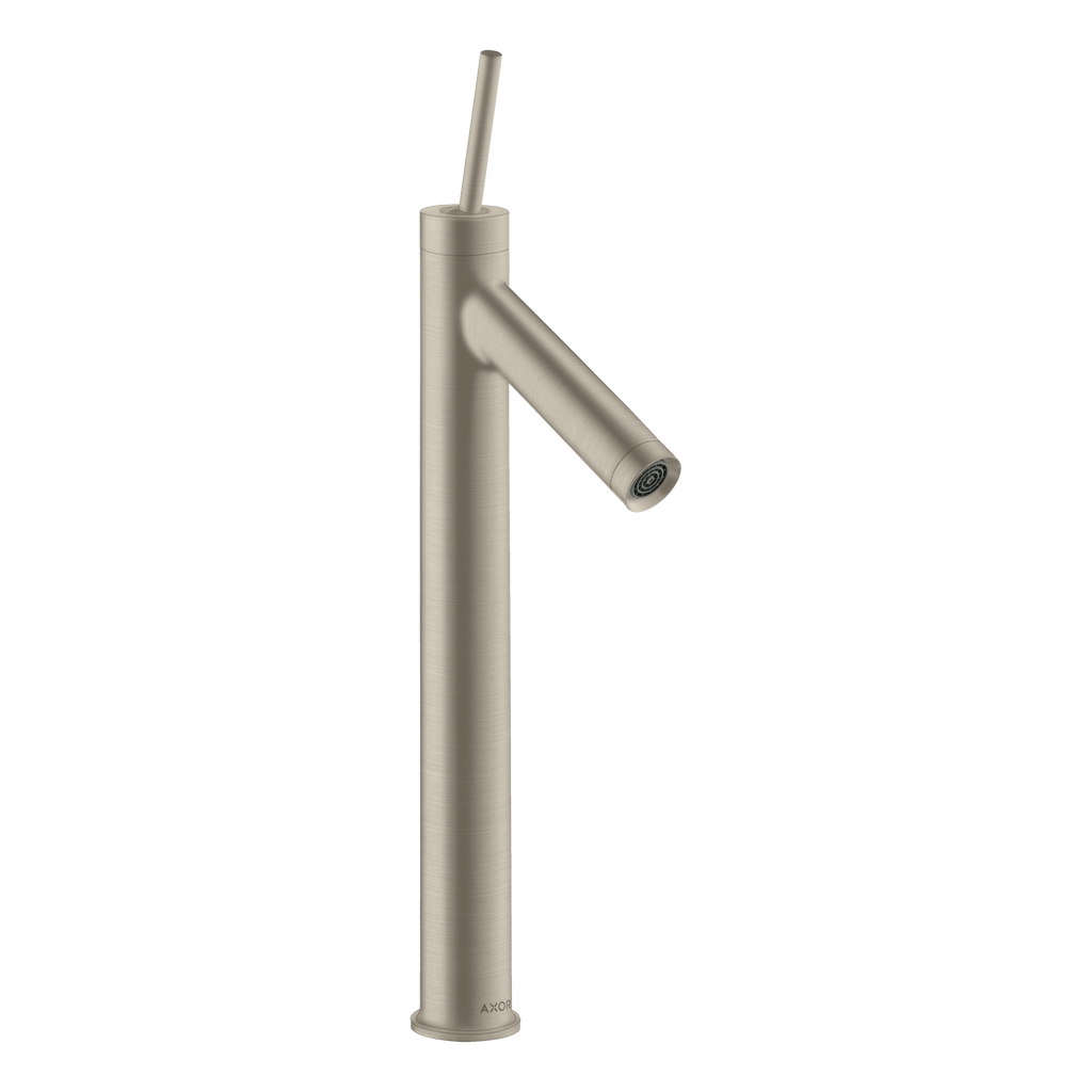 AXOR Starck Single Pin Handle Basin Mixer Faucet 250 with Open Waste Set from Brandt in Brushed Nickel finish