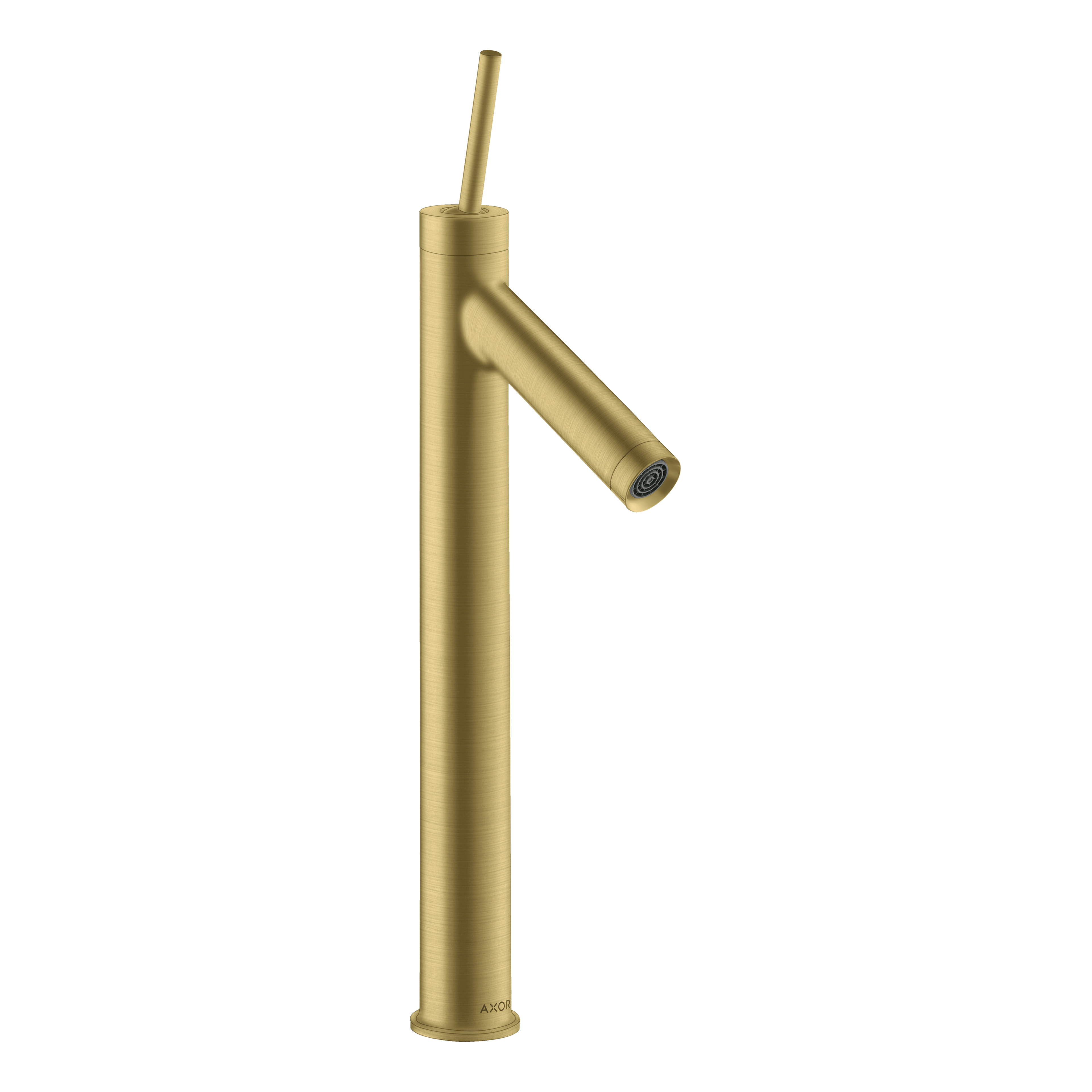 AXOR Starck Single Pin Handle Basin Mixer Faucet 250 with Open Waste Set from Brandt in Brushed Brass finish