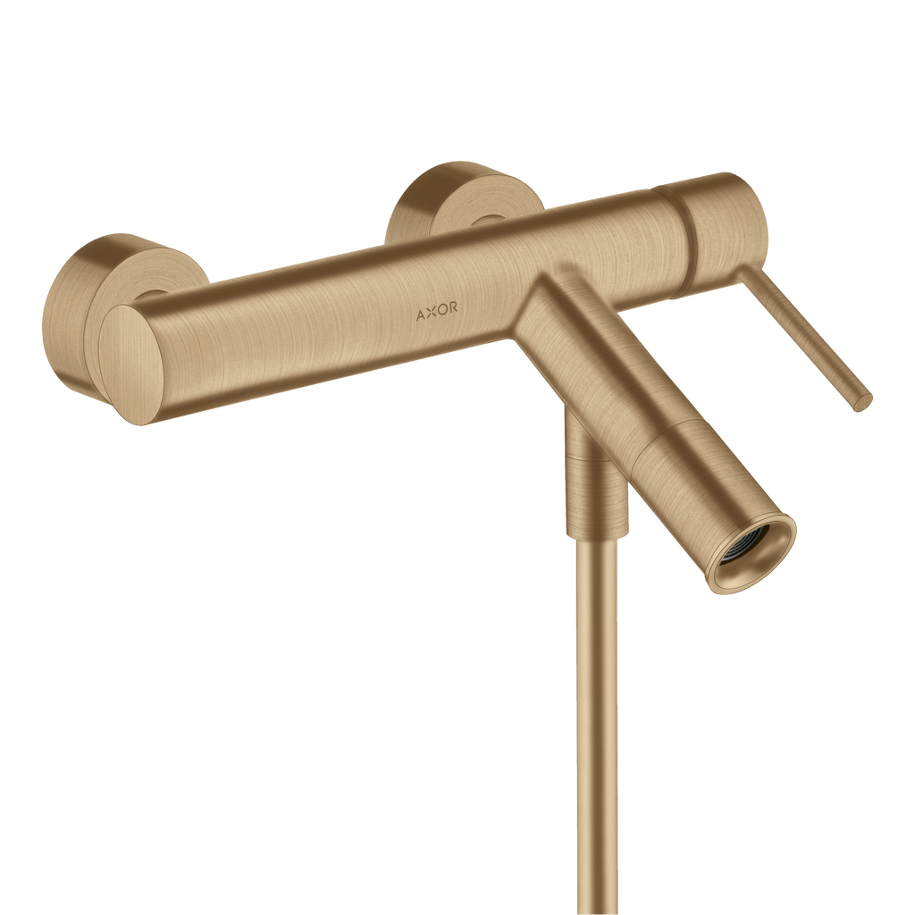 AXOR Starck Single Pin Handle Bath & Shower Mixer Faucet from Brandt in Brushed Bronze finish