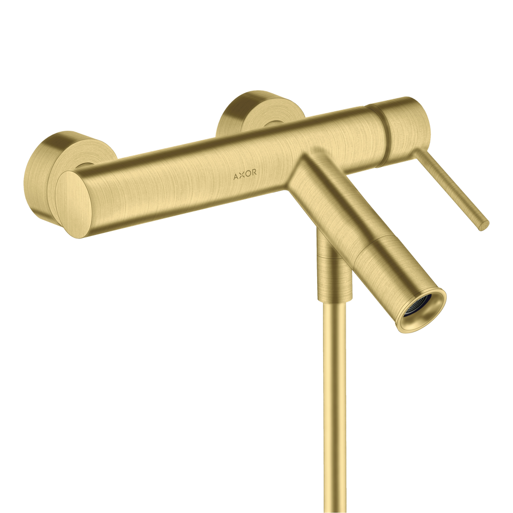 AXOR Starck Single Pin Handle Bath & Shower Mixer Faucet from Brandt in Brushed Brass finish