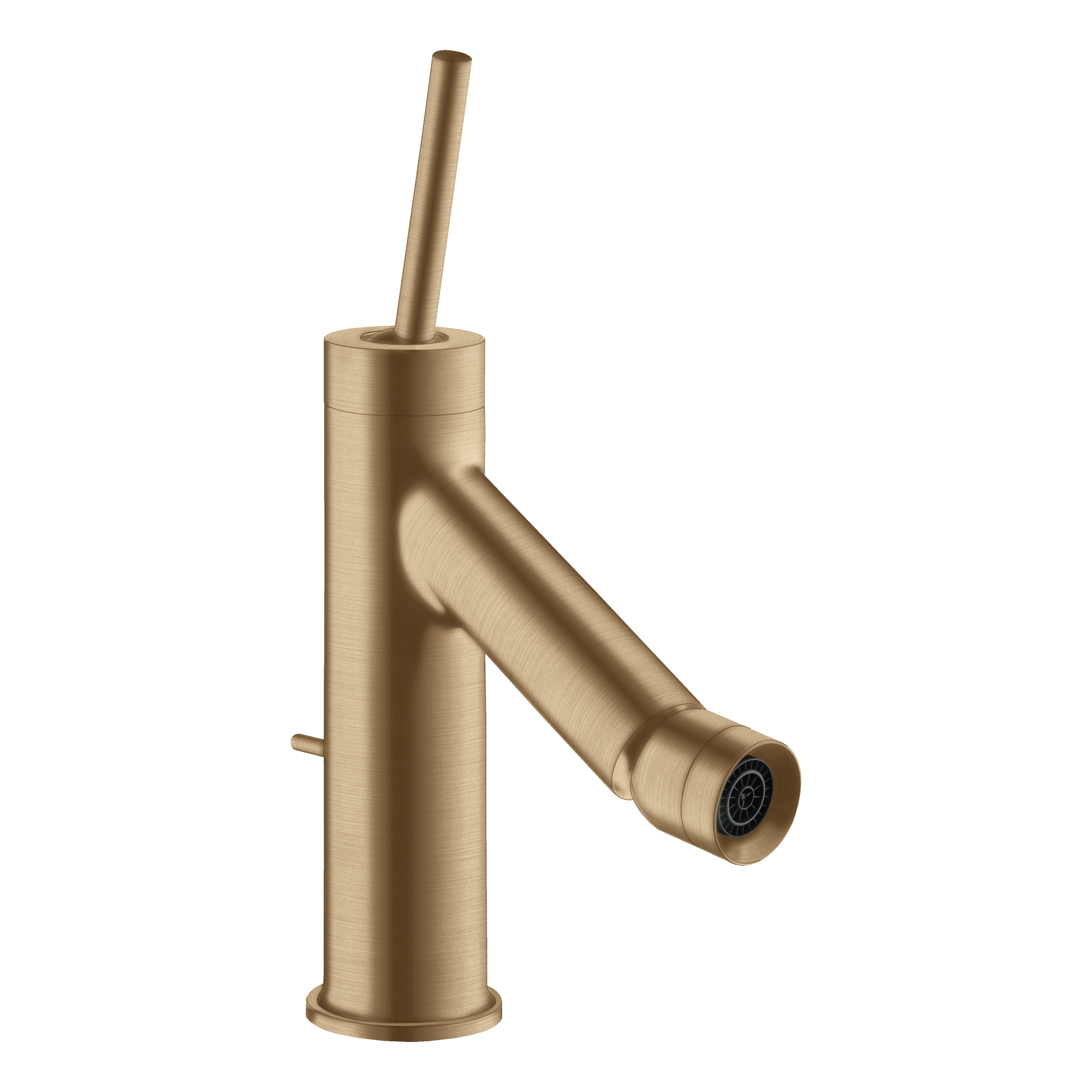 AXOR Starck Single Pin Handle Bidet Mixer Faucet with Pop-Up Waste Set from Brandt in Brushed Bronze finish