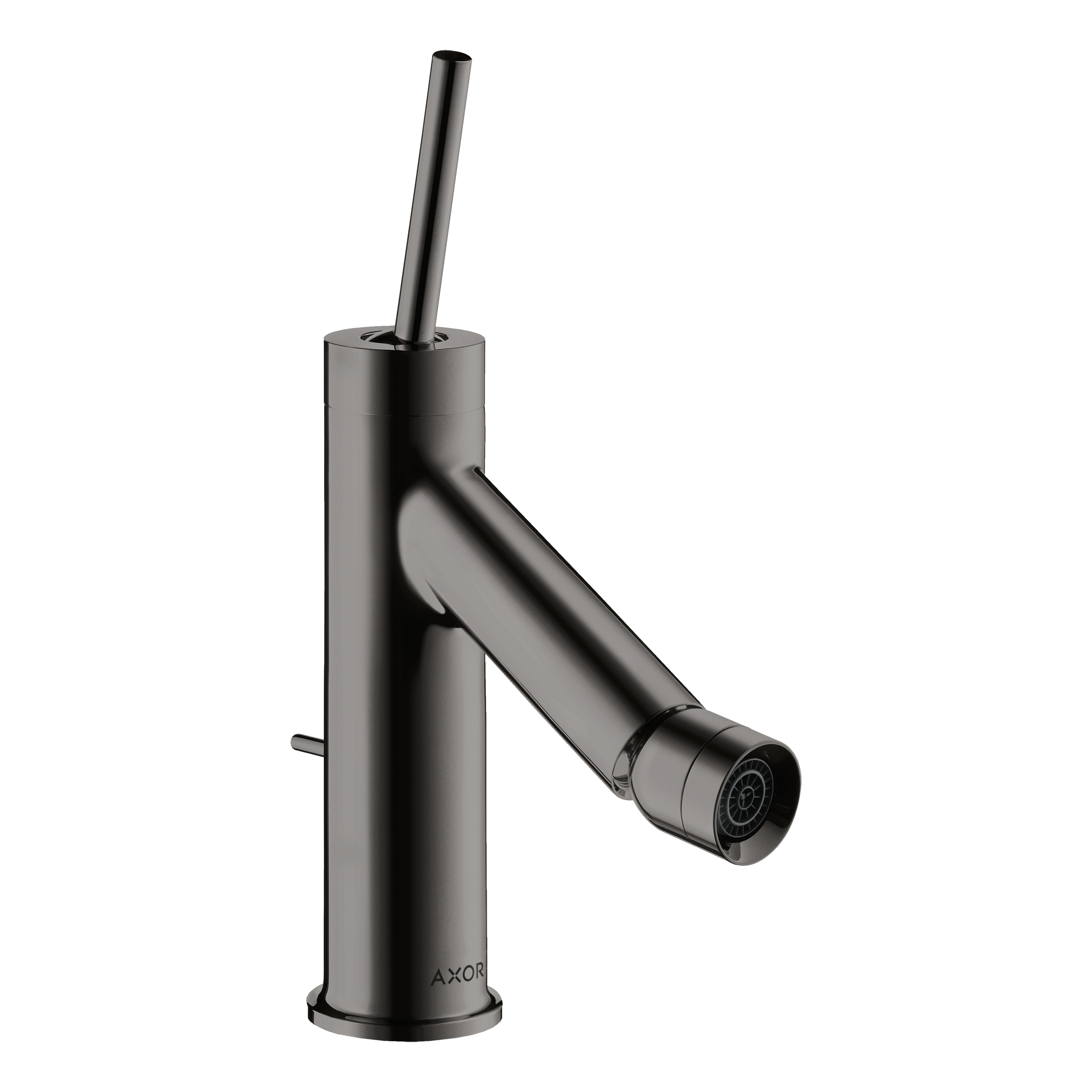 AXOR Starck Single Pin Handle Bidet Mixer Faucet with Pop-Up Waste Set from Brandt in Polished Black Chrome finish