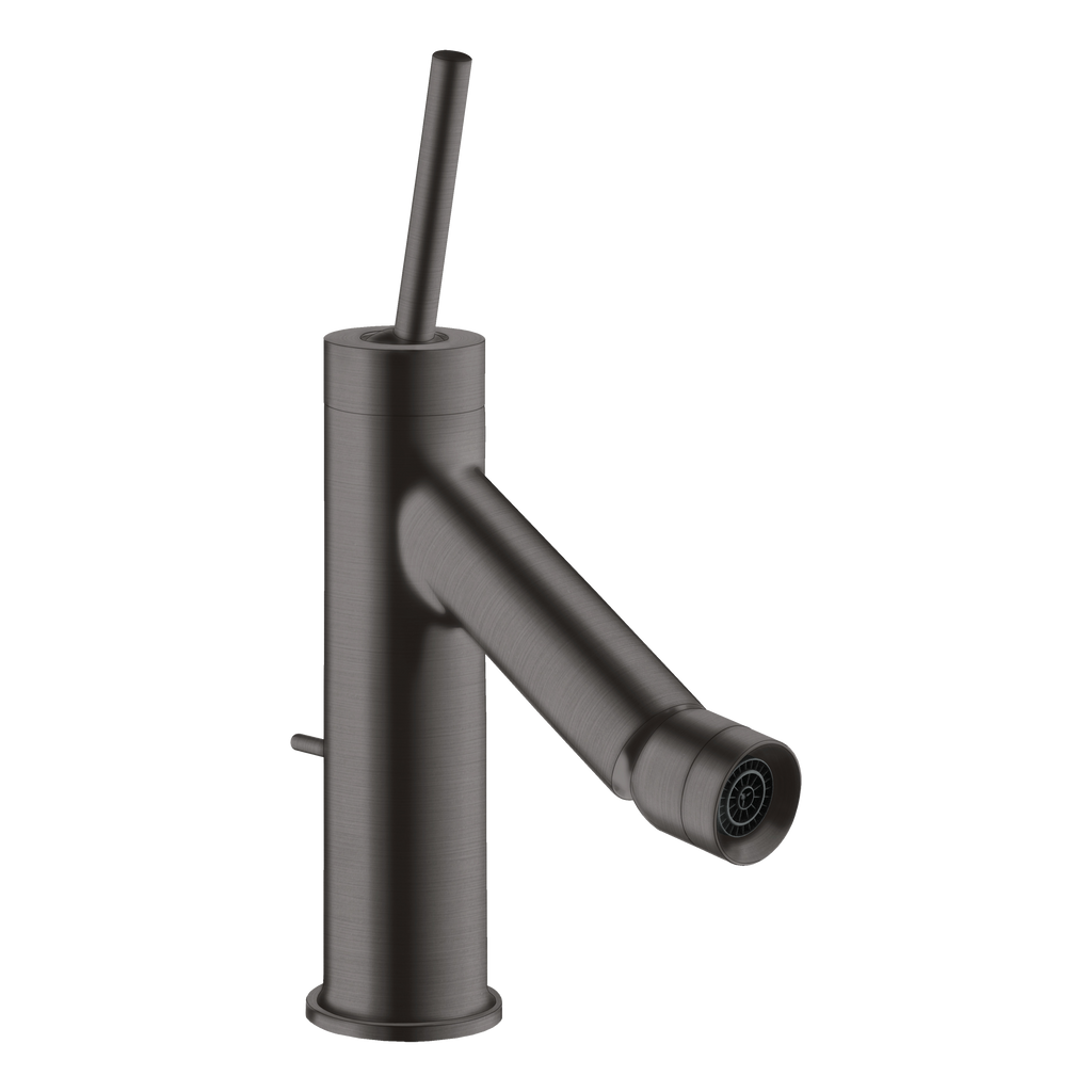 AXOR Starck Single Pin Handle Bidet Mixer Faucet with Pop-Up Waste Set from Brandt in Brushed Black Chrome finish