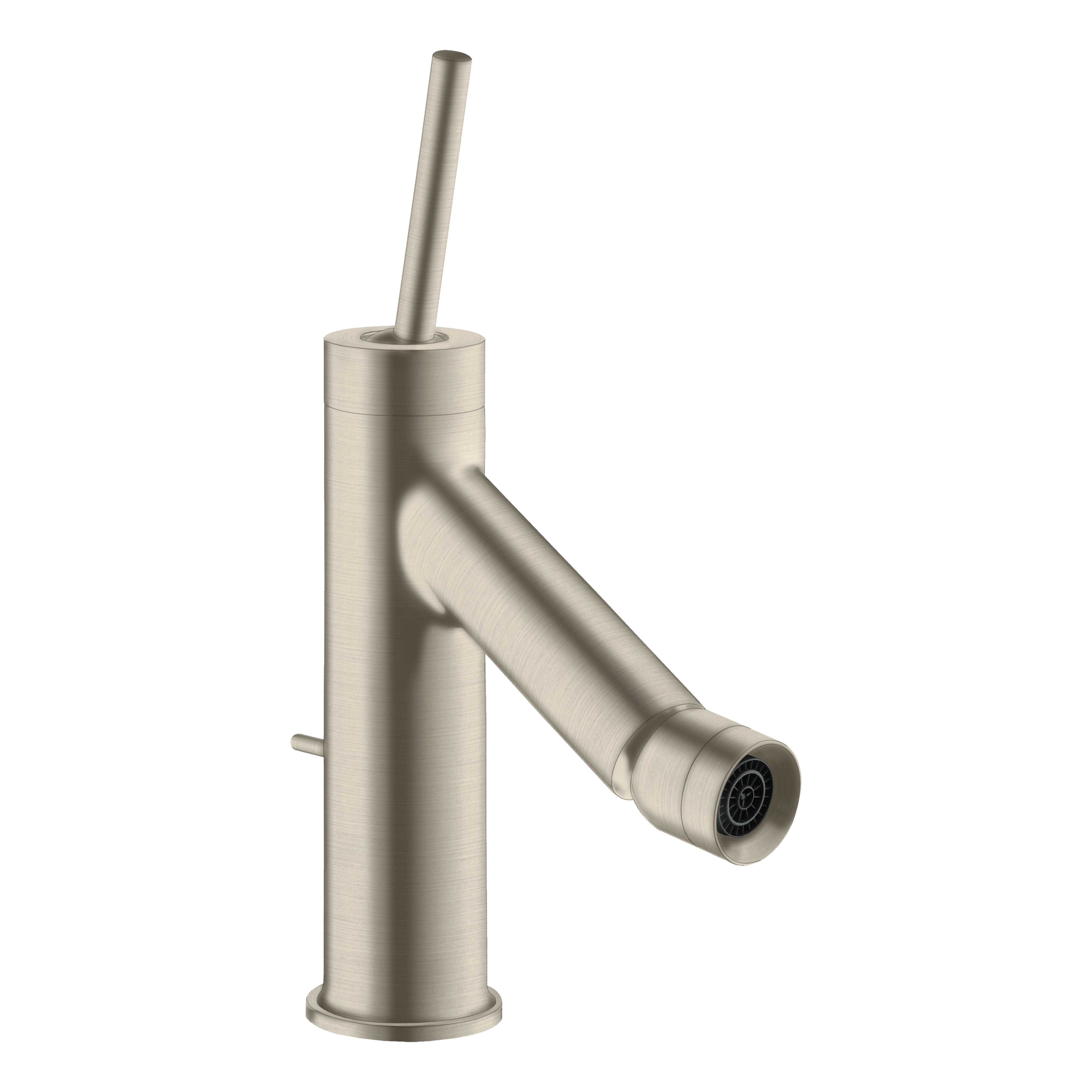 AXOR Starck Single Pin Handle Bidet Mixer Faucet with Pop-Up Waste Set from Brandt in Brushed Nickel finish