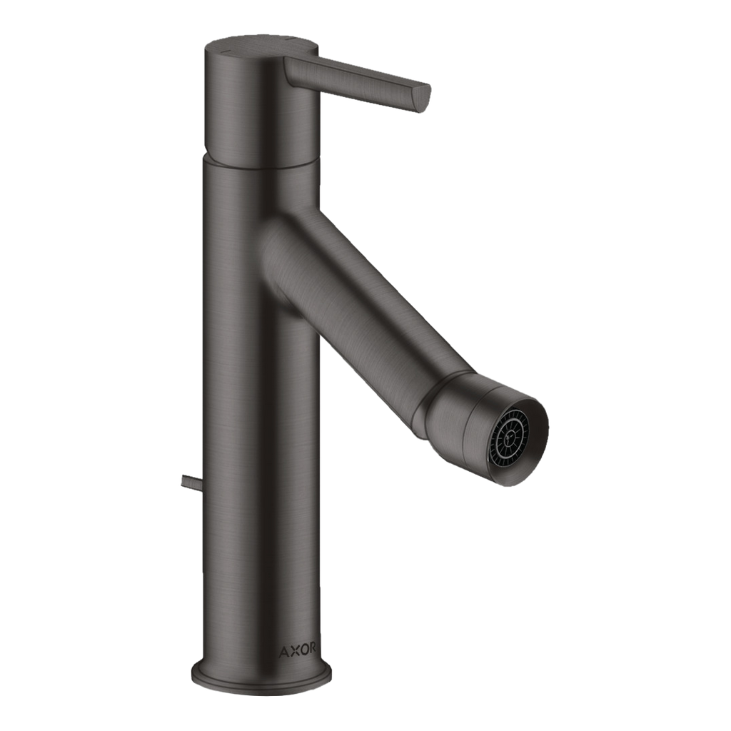 AXOR Starck Single Lever Handle Bidet Mixer Faucet with Pop-Up Waste Set from Brandt in Brushed Black Chrome finish