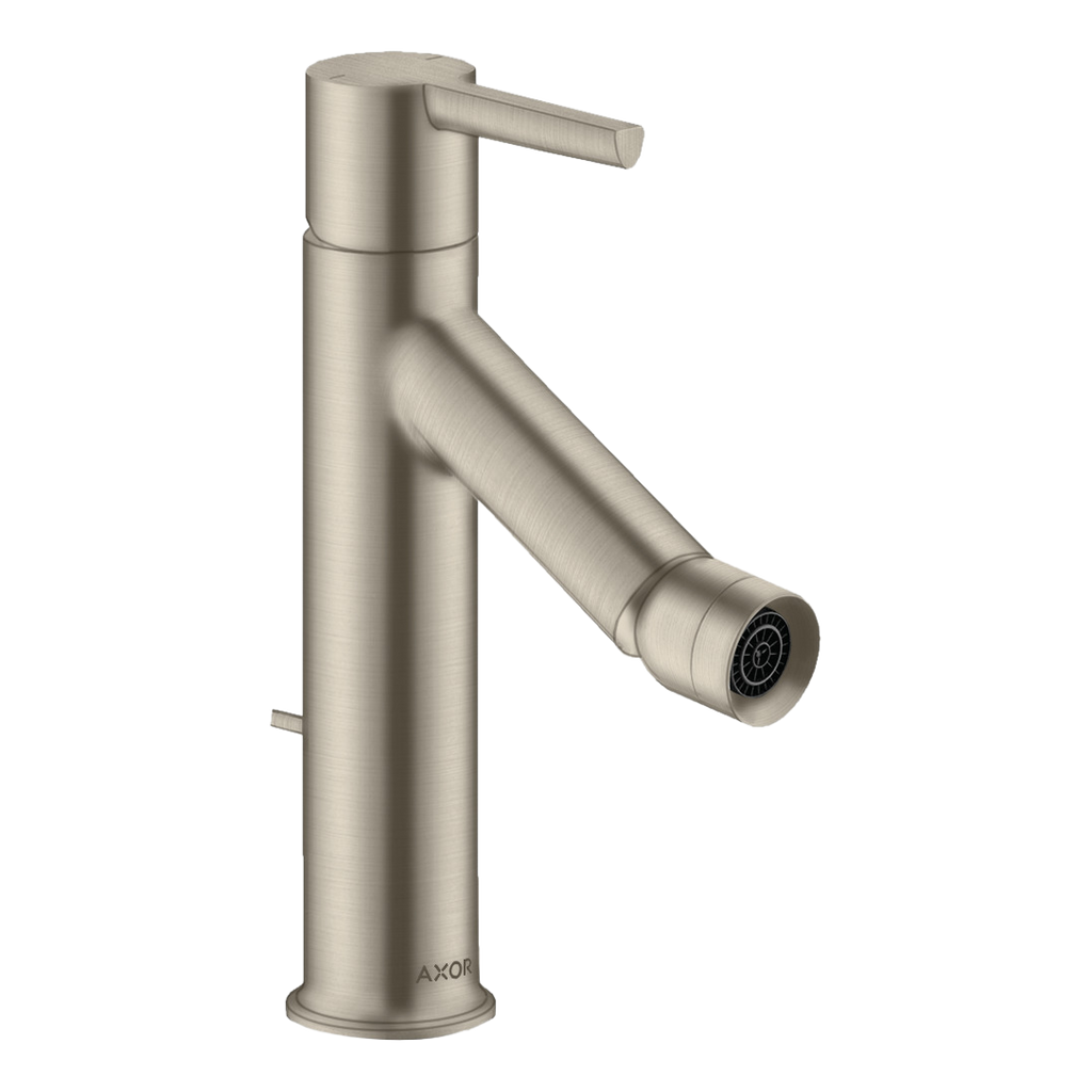 AXOR Starck Single Lever Handle Bidet Mixer Faucet with Pop-Up Waste Set from Brandt in Brushed Nickel finish