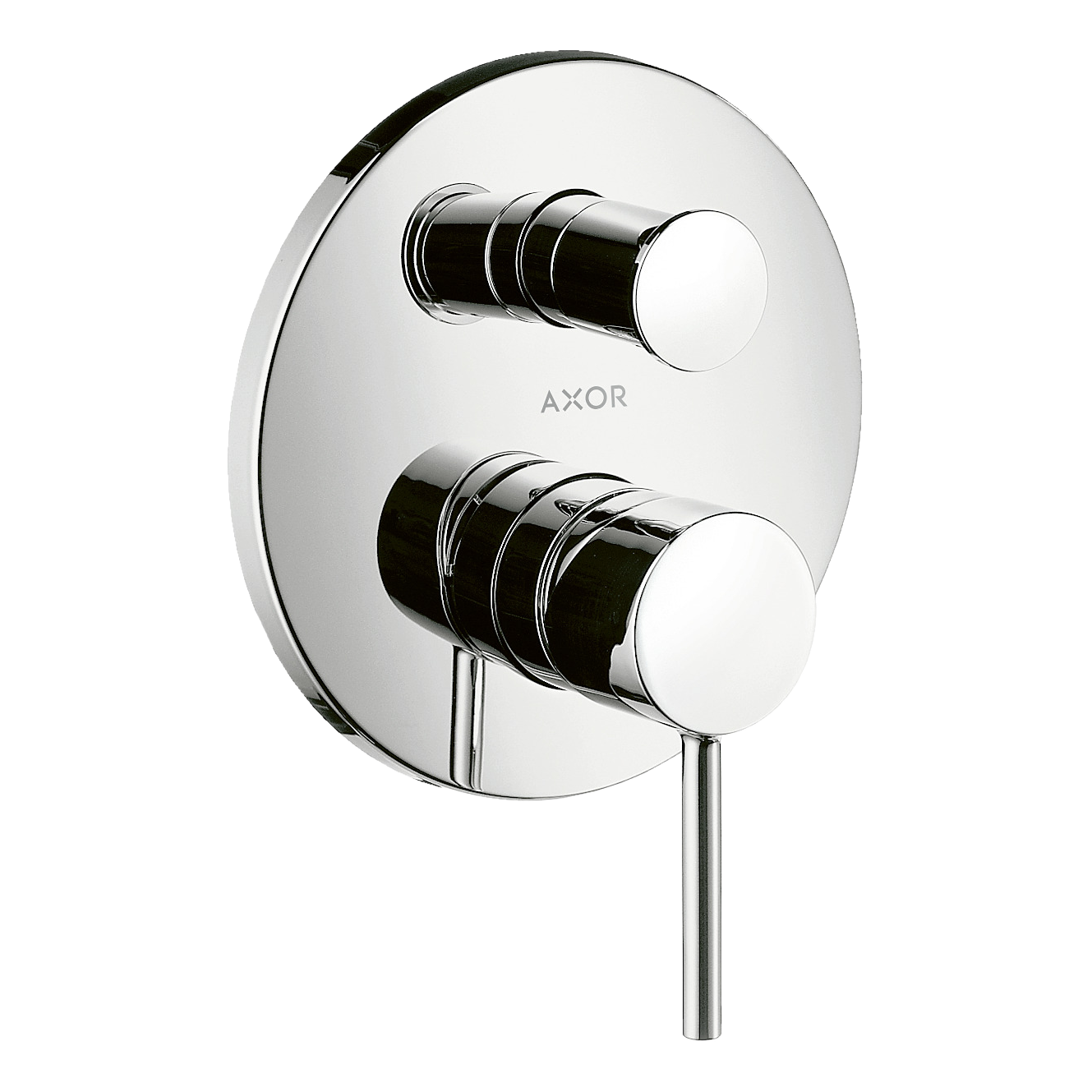 AXOR Starck Single Pin Handle Concealed Bath & Shower Mixer from Brandt in Brushed Nickel finish