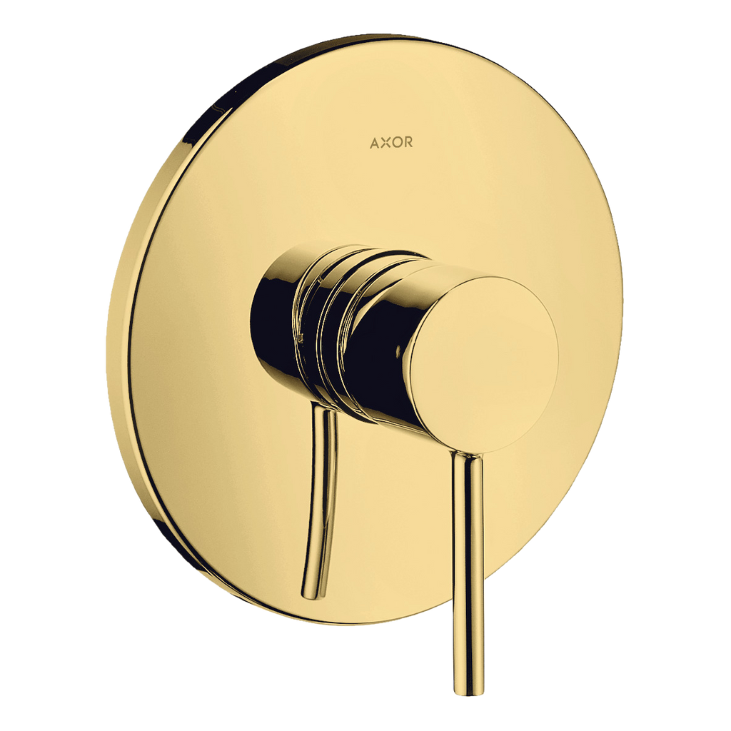 AXOR Starck Single Pin Handle Concealed Shower Mixer Faucet from Brandt in Polished Gold Optic finish