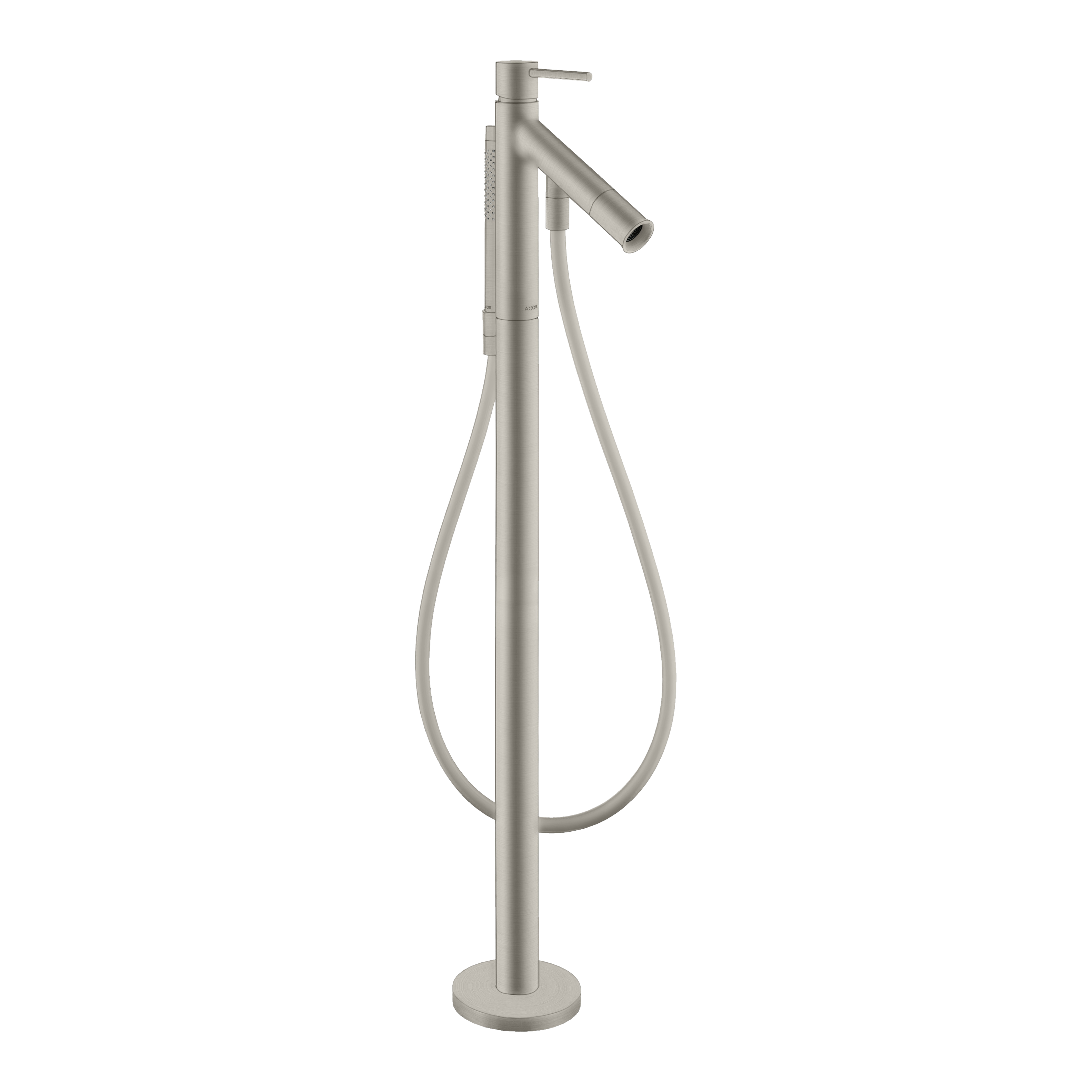 AXOR Starck Single Lever Handle Floorstanding Bath & Shower Mixer Faucet from Brandt in Stainless Steel Optic finish