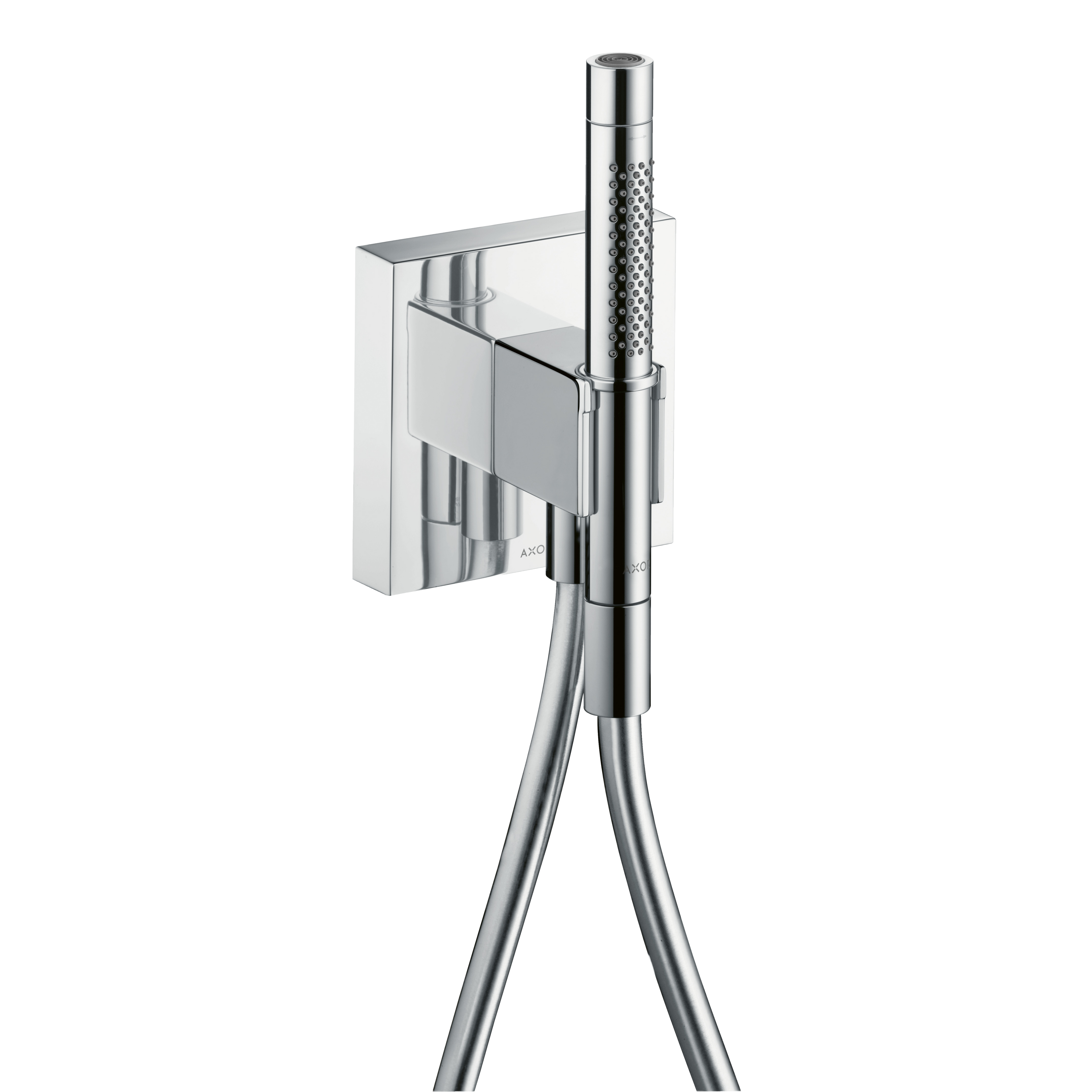 AXOR Starck Porter Unit 120/120 with Baton Hand Shower 2jet and Shower Hose from Brandt in Chrome finish