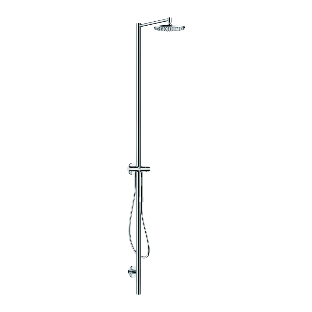 AXOR Starck Shower Column with Thermostat and Overhead Shower 240 1jet from Brandt in Chrome finish
