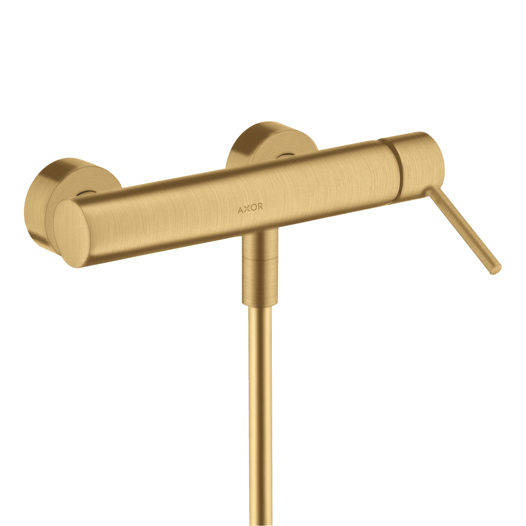 AXOR Starck Single Pin Handle Shower Mixer from Brandt in Brushed Gold Optic finish