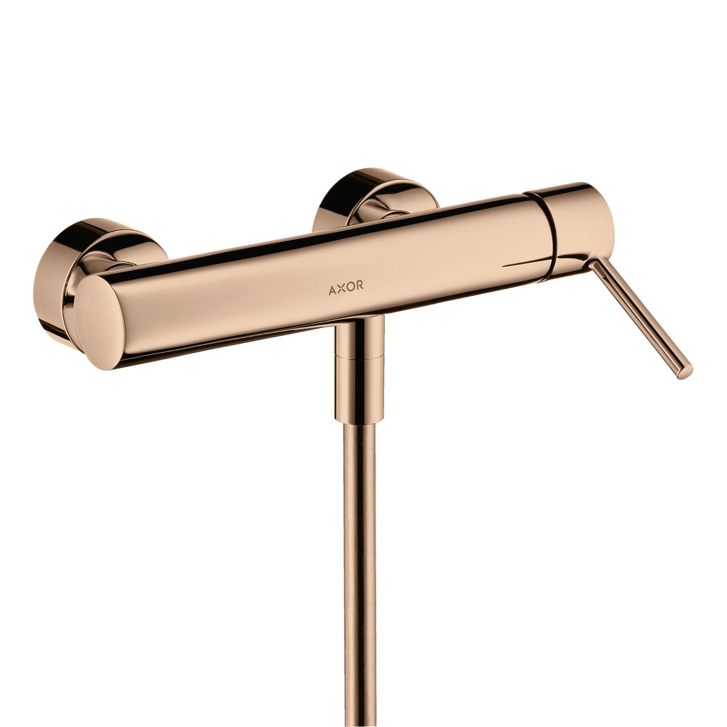 AXOR Starck Single Pin Handle Shower Mixer from Brandt in Polished Red Gold finish
