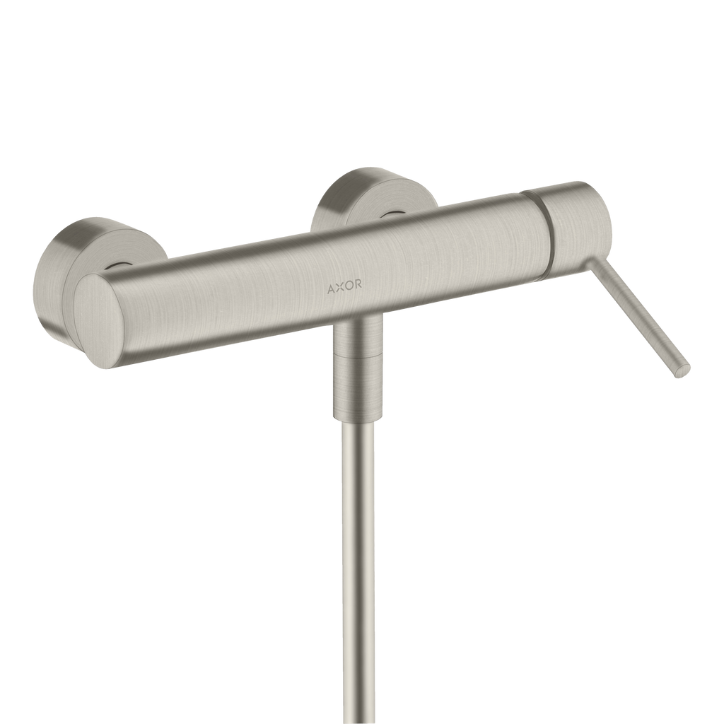 AXOR Starck Single Pin Handle Shower Mixer from Brandt in Stainless Steel Optic finish