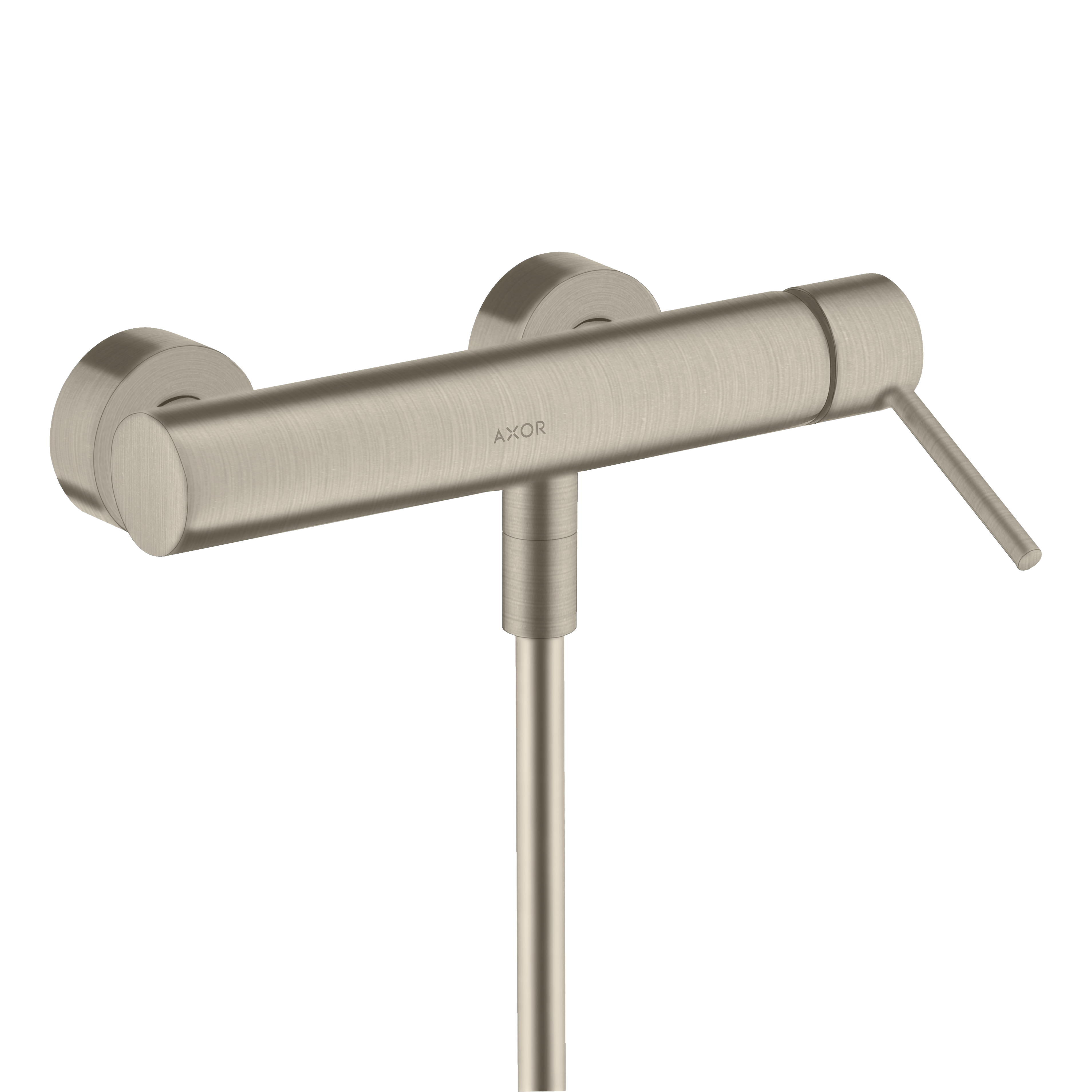 AXOR Starck Single Pin Handle Shower Mixer from Brandt in Brushed Nickel finish