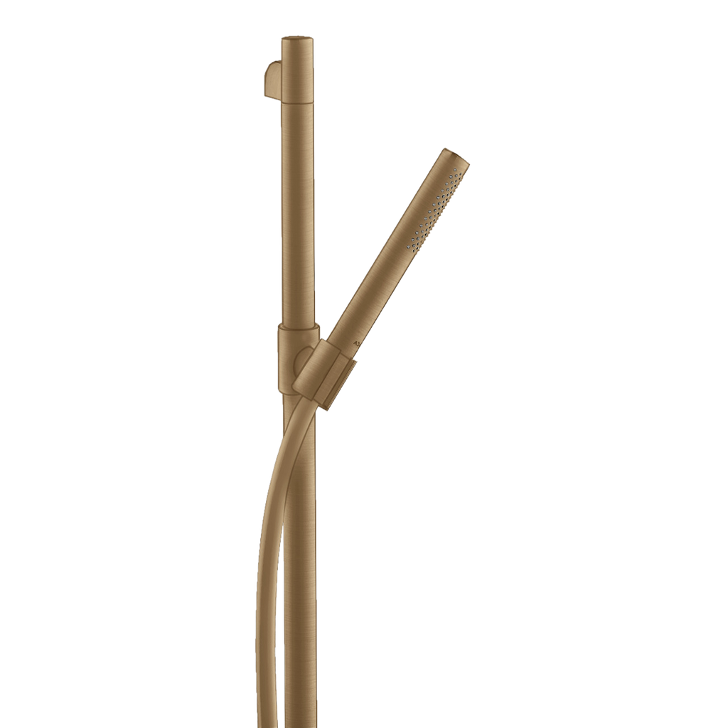 AXOR Starck Shower Set 90 cm with Baton Hand Shower 1jet EcoSmart from Brandt in Brushed Bronze finish