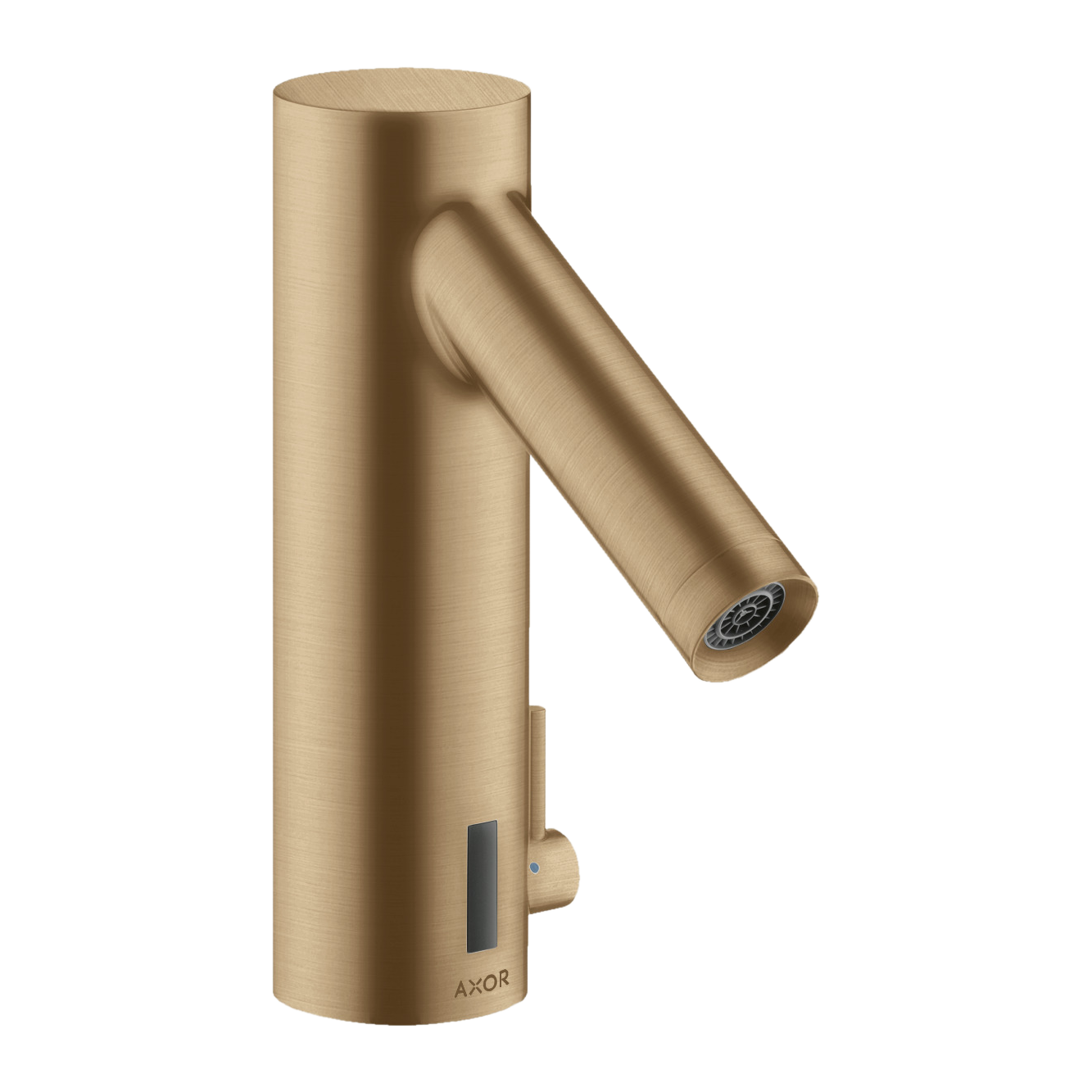 AXOR Starck Touchless Battery Operated Basin Mixer Faucet with Adjustable Temperature from Brandt in Brushed Bronze finish