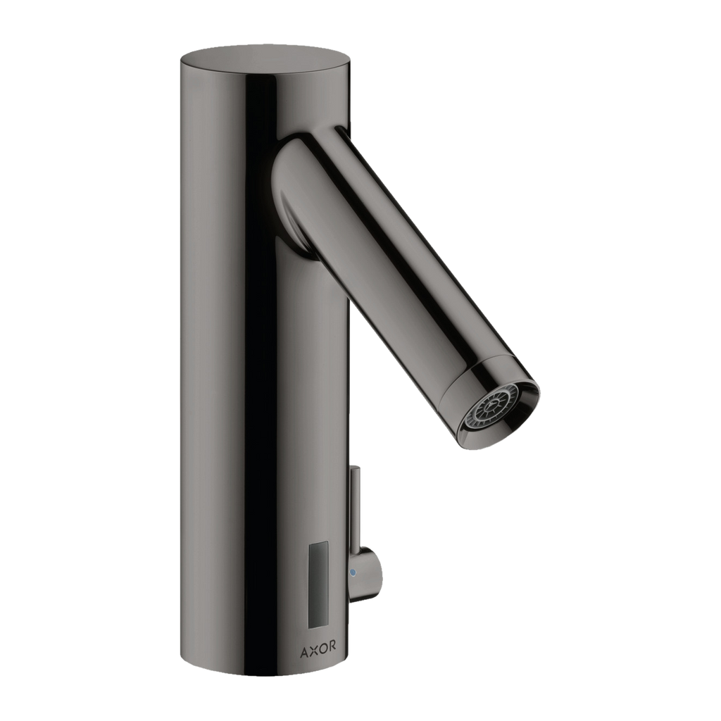 AXOR Starck Touchless Battery Operated Basin Mixer Faucet with Adjustable Temperature from Brandt in Polished Black Chrome finish