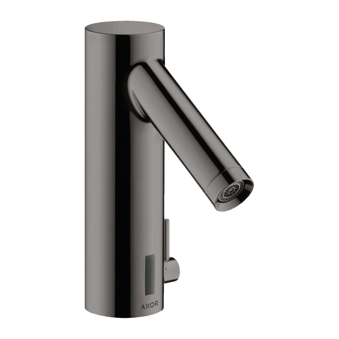 AXOR Starck Touchless Battery Operated Basin Mixer Faucet with Adjustable Temperature from Brandt in Polished Black Chrome finish