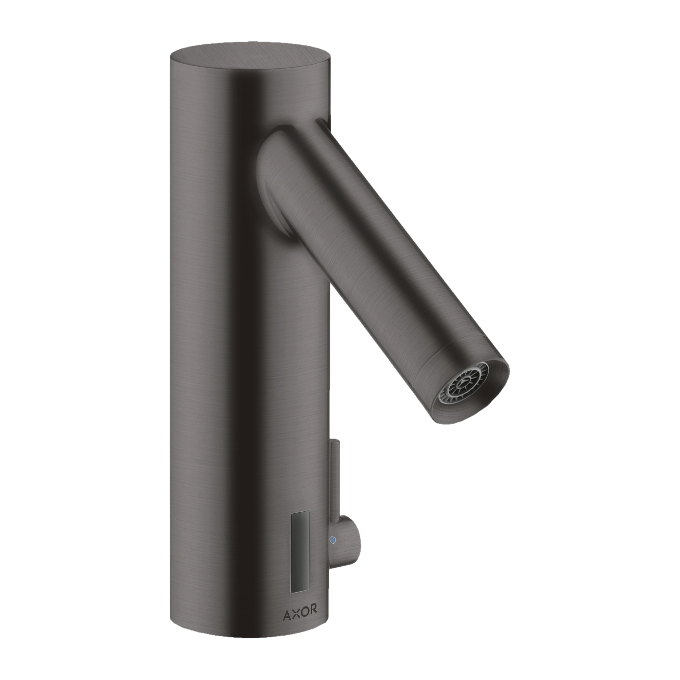 AXOR Starck Touchless Battery Operated Basin Mixer Faucet with Adjustable Temperature from Brandt in Brushed Black Chrome finish
