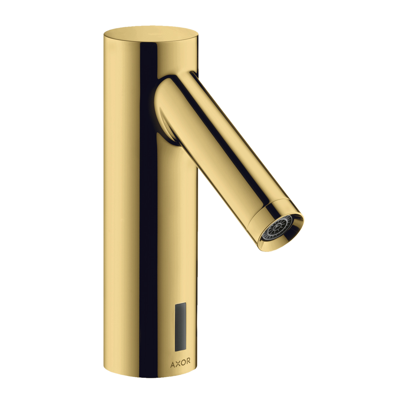 AXOR Starck Touchless 230 V Basin Mixer Faucet with Pre-adjusted Temperature from Brandt in Polished Gold Optic finish
